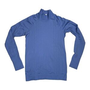 Lululemon Rest Less Mock Neck Hydrangea Blue /‎ Hydrangea Blue Size 8